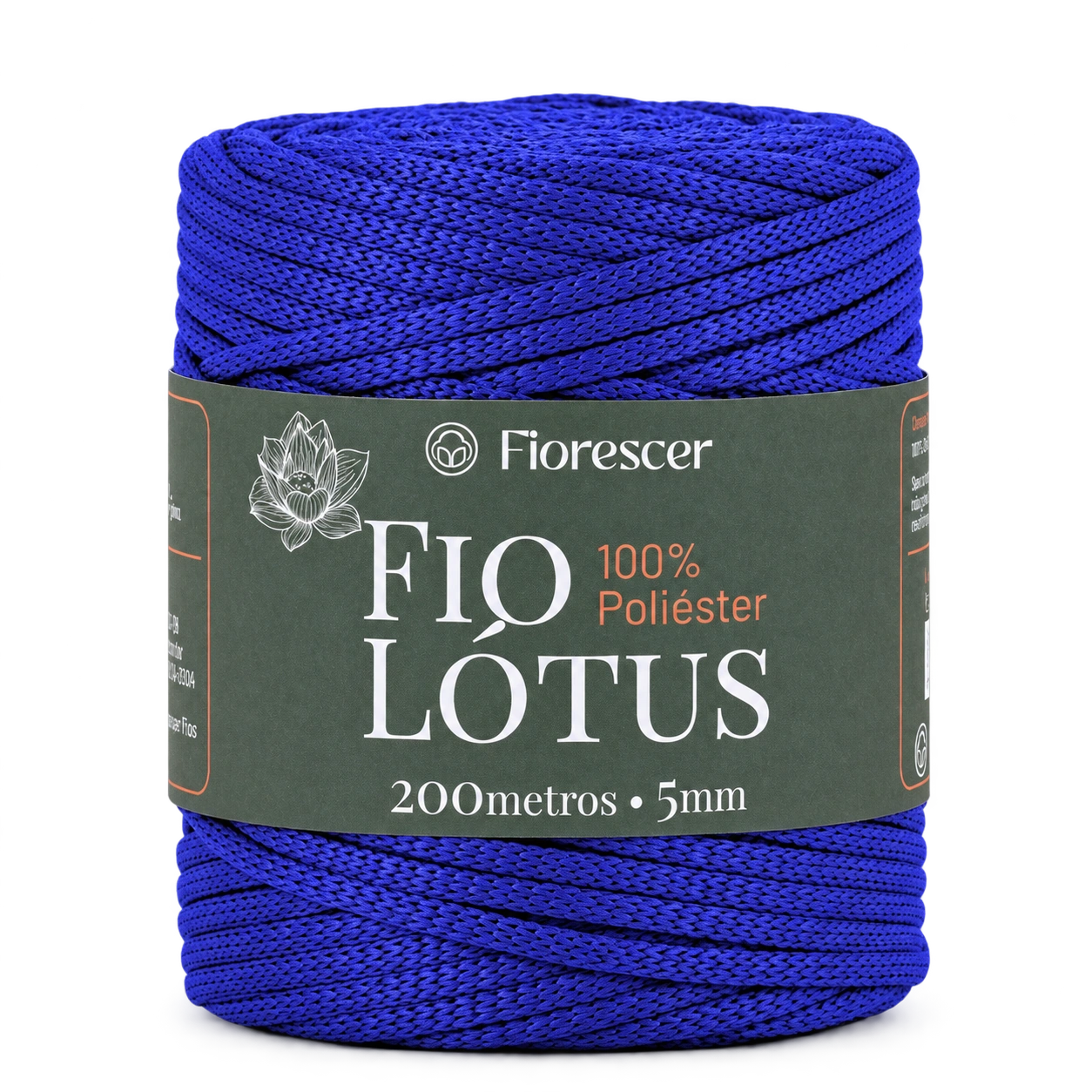 Rolo de Fio Lótus azul royal com faixa original Fiorescer